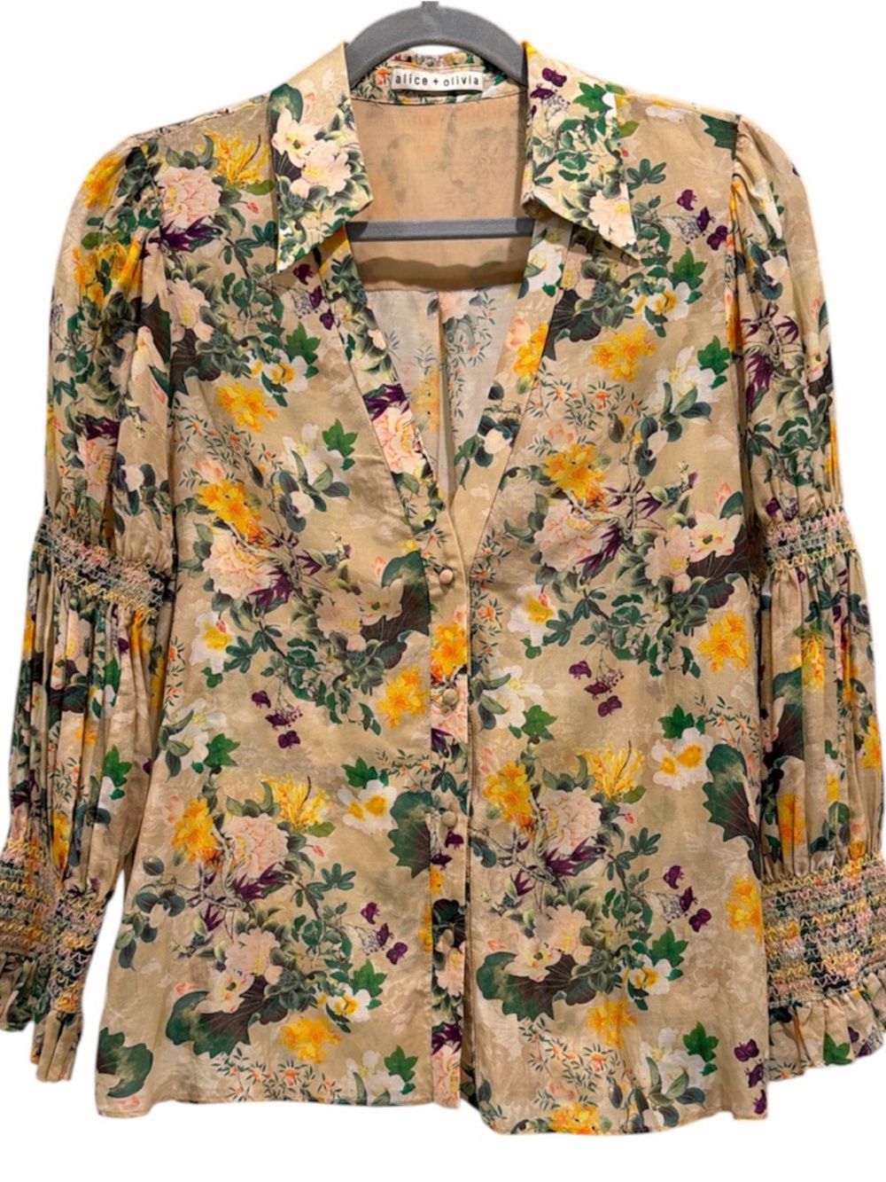 ALICE & OLIVIA COSIMA FLORAL BUTTON DOWN
BLOUSE - Picture 8 of 9